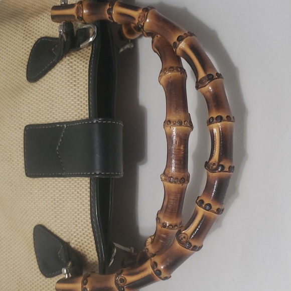 Dooney & Bourke Vinyl Coated Bamboo Handles Tote/ Shoulder Bag - Picture 7 of 15